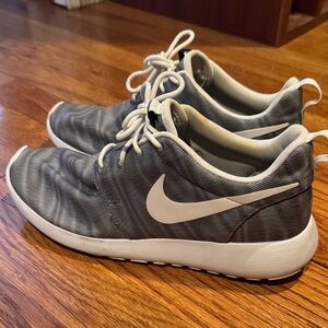 Nike Charcoal and White Athletic Shoes